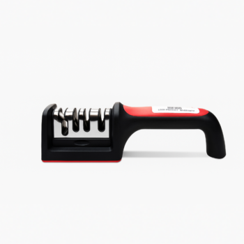 3-Stage Professional Knife Sharpener | Manual Kitchen Knife Sharpening Tool with Ergonomic Handle