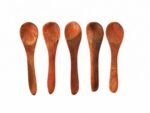 Handcrafted Natural Wooden Spoon Set (Pack of 5) | Eco-Friendly Kitchen Serving Spoons | Premium Wooden Cutlery