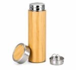 Premium Bamboo Vacuum Insulated Water Bottle | Stainless Steel Double Wall Flask | Leak-Proof Eco-Friendly Bottle (500ml)