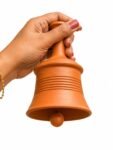Traditional Handmade Terracotta Hanging Bell | Natural Clay Decorative Temple Bell for Home & Garden