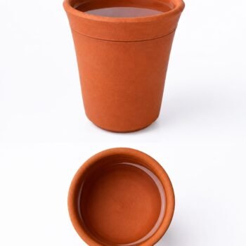Premium Handmade Terracotta Water Tumbler | Natural Clay Drinking Glass | Eco-Friendly Earthen Cup for Water, Buttermilk & Juice